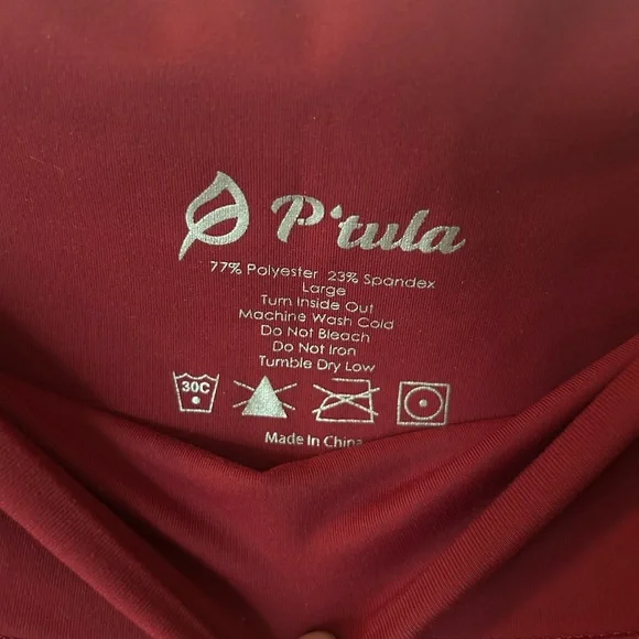 P’tula Crop Leggings in Red - Picture 6 of 7